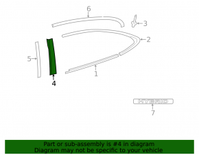 Lexus ES300h ES350 13-18 Rear Right Side Door Trim