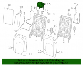 Headrest 2nd row right Audi Q5 80A 21-24 gray leather