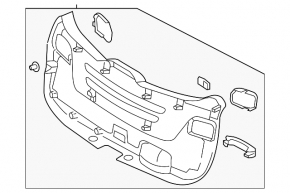 Lower trunk door trim Hyundai Santa FE Sport 17-18 rest beige, for electric drive