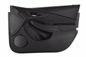 Door trim panel, front right, Chevrolet Volt 16, black with black leather insert, scratches