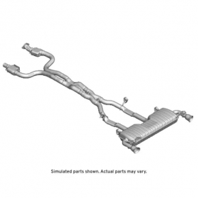 Muffler rear part with barrels Chevrolet Camaro 16-22 6.2