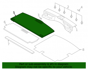 Rear trunk floor for Nissan Rogue 21-24 black