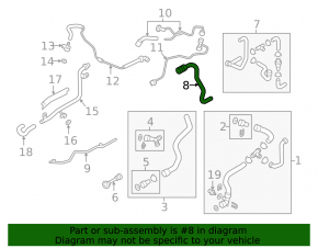Cooling system hose for Audi A5 F5 21-25 MHEV