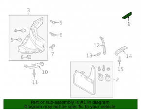 Front right wing molding Audi A5 F5 17- chrome