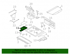 Trunk box right Subaru Outback 10-14