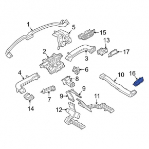 Ford Mustang Mach-E 21-23 Center Console Air Vent Deflector