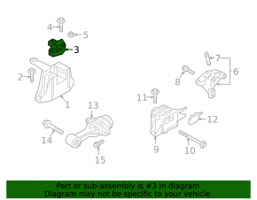 Engine mount bracket right Kia Niro 17-22 HEV, PHEV