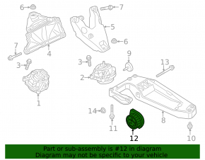 Gearbox cushion BMW X3 F25 11-17