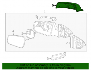 Right side mirror cover for Chevrolet Malibu 13-15