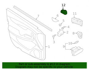 Infiniti QX50 19-25 front left seat memory buttons