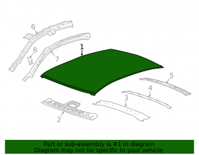 Roof metal Chevrolet Malibu 13-15 without sunroof