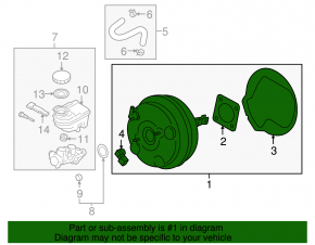 Vacuum booster Subaru Impreza 17-23 GK