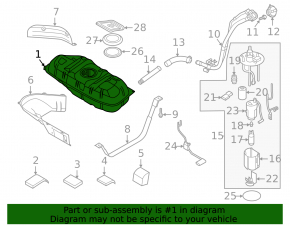 Fuel tank Kia Soul 14-16