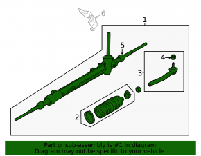 Nissan Rogue 14-20 steering rack without rods