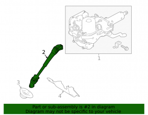 Steering cardan shaft Nissan Rogue Sport 17-19 rusty