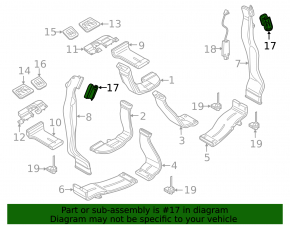 Air duct deflector central pillar left Audi Q7 16- black, broken fastener