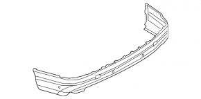 Bare rear bumper lower part Audi Q7 16-19 for 4 parking sensors
