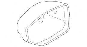 Left side mirror cover for Audi A6 C8 19-25 without BSM, chrome