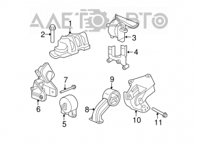 Engine Mount Front Chrysler 200 11-11 2.4 6-speed