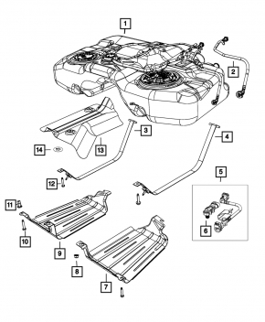 Fuel tank for Jeep Compass 11-16 2.4 AWD