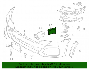 Right rear brake cooling duct for BMW 5 G30 17-23