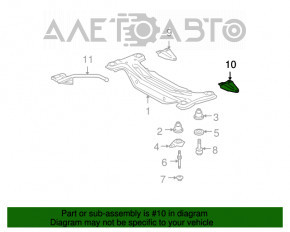 Towing bracket rear left Toyota Highlander 08-13