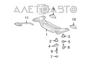 Towing bracket rear left Toyota Highlander 08-13