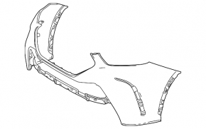 Front bumper bare Toyota Highlander 21-25 XSE