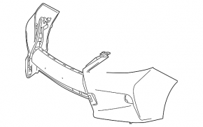 Lexus RX350 RX450h 13-15 rest F-sport bare front bumper with washer