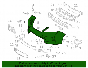 Bare front bumper Lexus RX350 RX450h 13-15 rest F-sport