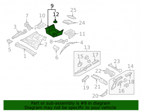 Subaru Outback 15-19 trunk tray on the body