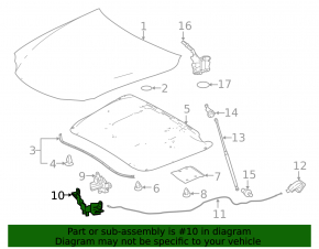 Lexus IS 14-24 Hood Lock Cover
