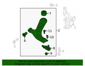 Lower control arm front left Kia Soul 14-19