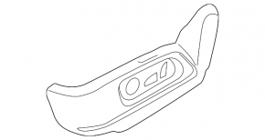 Driver's seat side cover, left, VW Tiguan 09-17, black, electric, for seat memory, broken fastening, worn