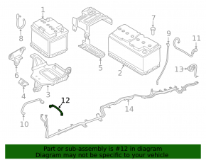 Negative battery terminal BMW X3 G01 18- engine compartment