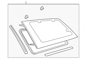 Fixed rear left window glass for Toyota Sienna 2010