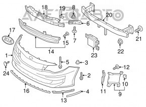 Front bumper reinforcement Kia Optima 16-18 prerest USA
