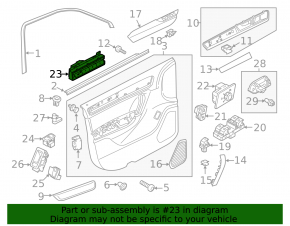 Front Left Seat Memory Buttons VW Touareg 11-17