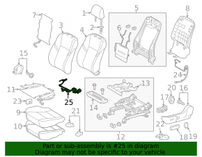 Toyota Avalon 13-18 Driver's Seat Wiring
