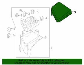 Underhood fuse box cover Subaru Impreza 17-18 GK