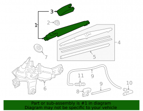 Rear wiper arm Toyota Highlander 08-13