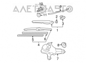Rear wiper arm Toyota Highlander 08-13