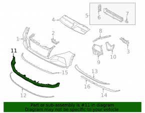 Hyundai Tucson 22-24 front bumper lip under the trim, structure