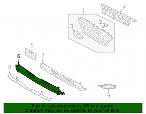 Lower grille front bumper Hyundai Kona 18-21 1.6, 2.0