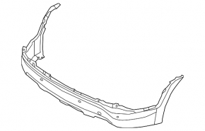Rear bumper bare Hyundai Santa FE Sport 13-16 pre-rest low