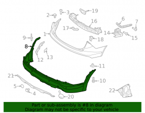 Rear bumper bare Hyundai Santa FE Sport 13-16 prerest bottom, structure, scratch