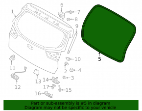 Rubber seal for the trunk door Kia Niro 17-22