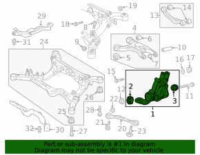 Rear left axle Audi Q5 8R 09-17 AWD with ABS sensor