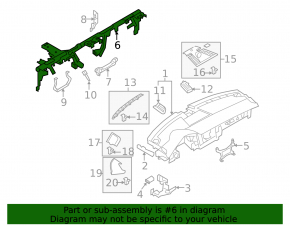 Under-torpedo pipe reinforcement Porsche Panamera 10-16
