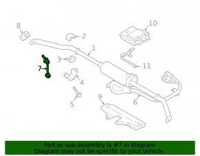 Rear left stabilizer link for Porsche Panamera 17-23 with active stabilizer